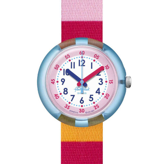 Flik Flak Kinderuhr Stripy Pink FPNP113