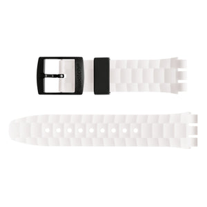 Original Swatch Ersatzband Scuba Libre Blanca ASUUK401 Ersatzarmband aus Silikon