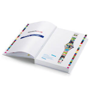 Swatch New Gent Club Special White Loop SUOZ170 Armbanduhr mit buntem Gehäuse, buntem Zifferblatt und buntem Armband