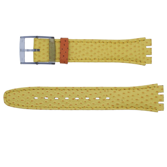 Original Swatch Ersatzband Yellow Star ASSM102 Armbanduhr mit gelbem Lederarmband