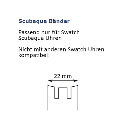 Original Ersatzband der Swatch Scubaqua BLACK SEA NETTLE ASSCU09B100