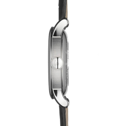 Le Locle 39MM Powermatic 80 Black Leather Black