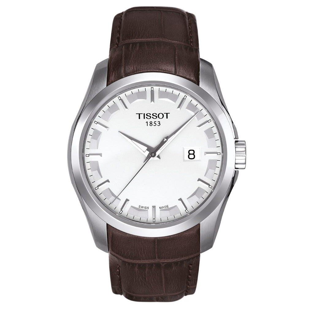 Couturier Gent 39MM Silver Leather Brown (Auslaufmodell)