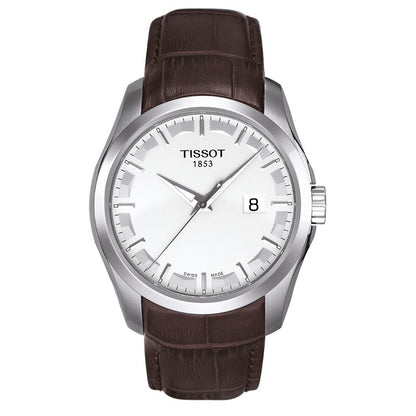 Couturier Gent 39MM Silver Leather Brown (Auslaufmodell)
