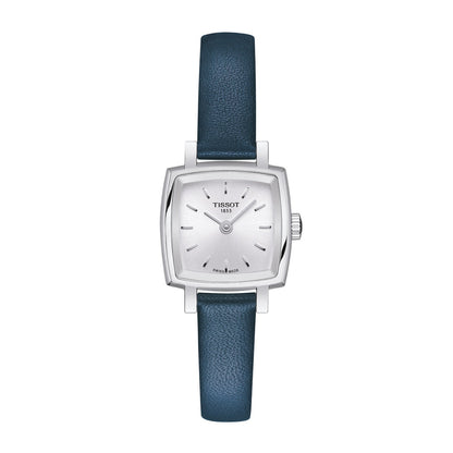 Lovely 20MM Square Silver Leather Blue