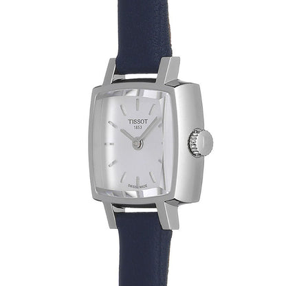 Lovely 20MM Square Silver Leather Blue