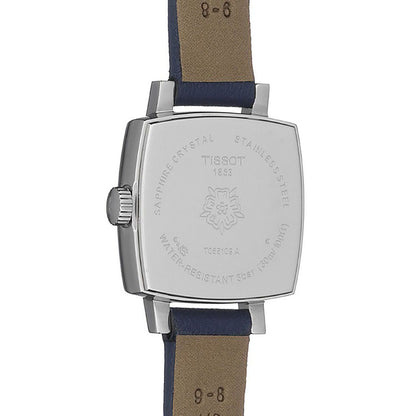 Lovely 20MM Square Silver Leather Blue