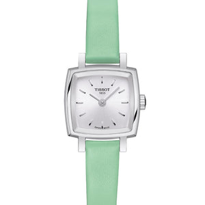 Tissot Lovely Square Set T0581091603101 Armbanduhr mit silberfarbenem Edelstahlgehäuse und silberfarbenem Zifferblatt