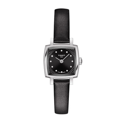 Lovely 20MM Square Black Leather Black