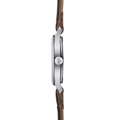 Tradition 5.5 31MM Lady Silver Leather Brown