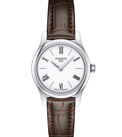 Tradition 5.5 31MM Lady Silver Leather Brown