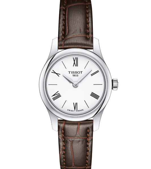 Tradition 5.5 31MM Lady Silver Leather Brown