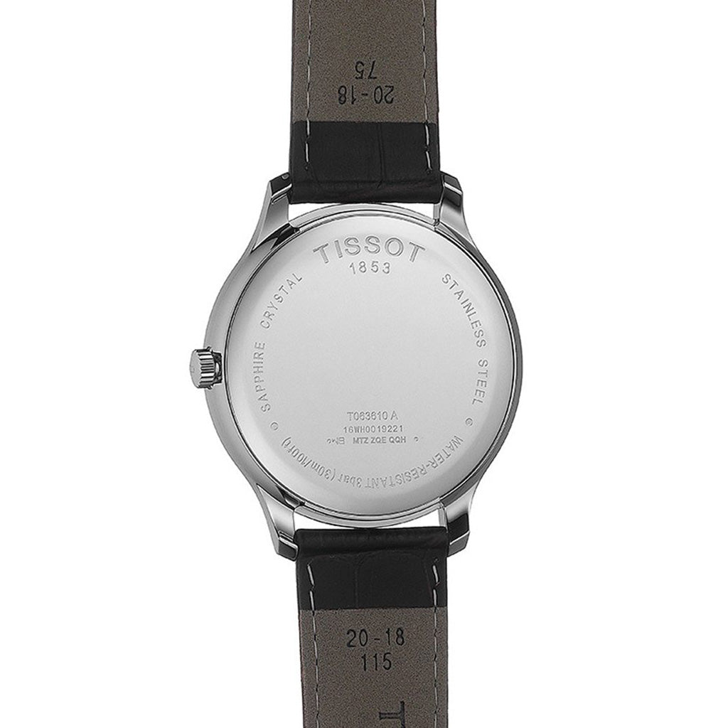 Tradition 42MM Silver Leather Brown