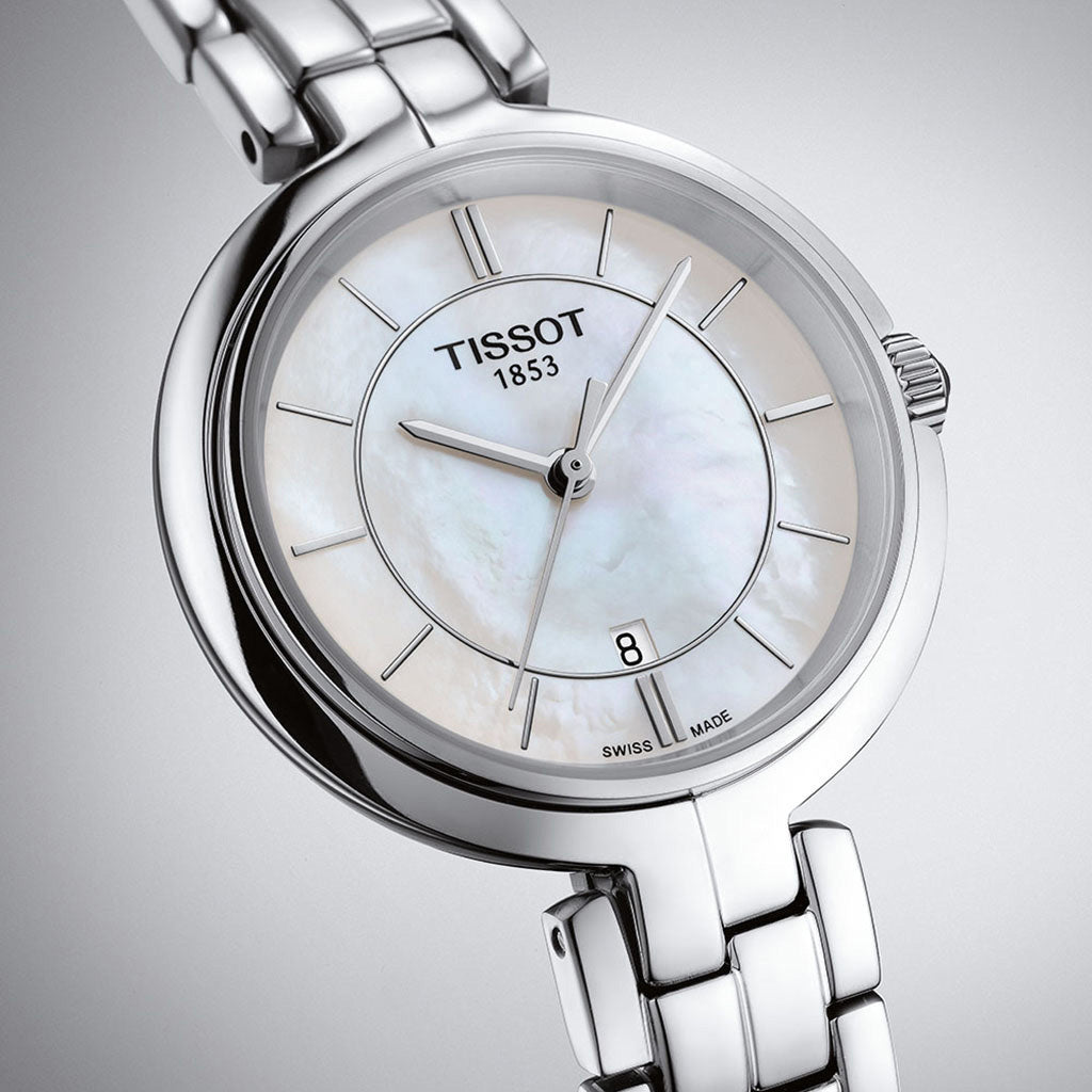 Flamingo 26MM Pearl White Stainless Steel
