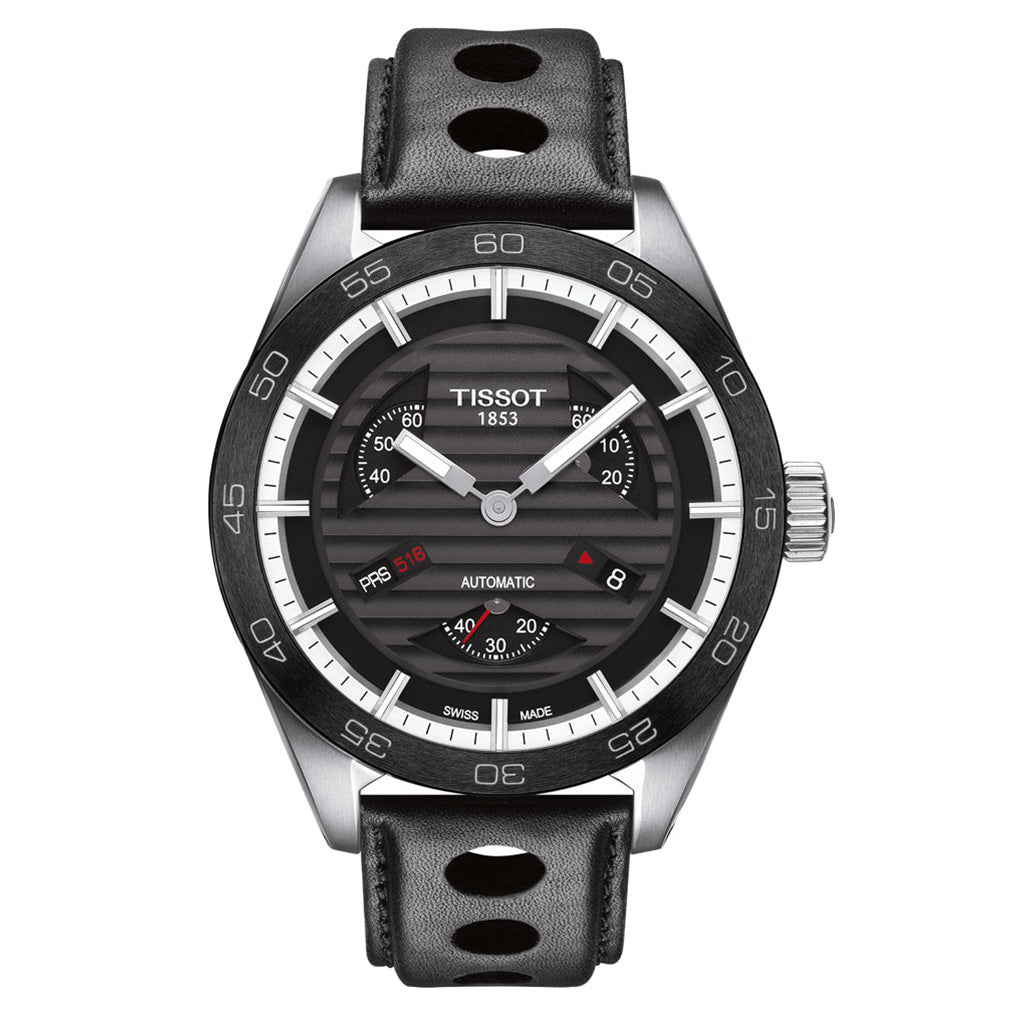 PRS 516 42MM Automatic Small Seconde Black Leather Black