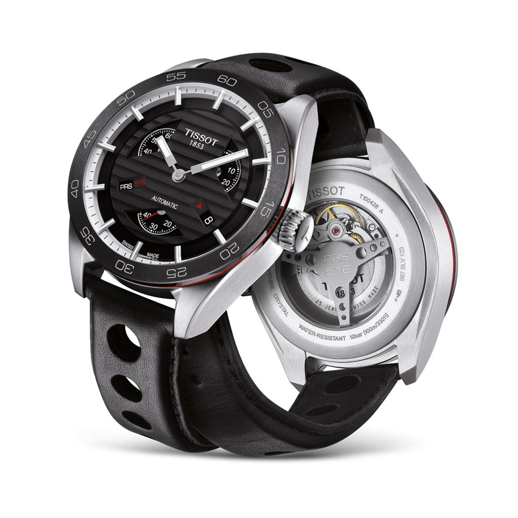 PRS 516 42MM Automatic Small Seconde Black Leather Black