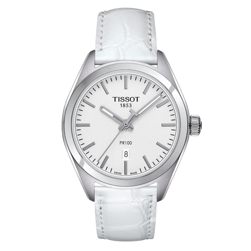 PR 100 33MM Lady Silver Leather White