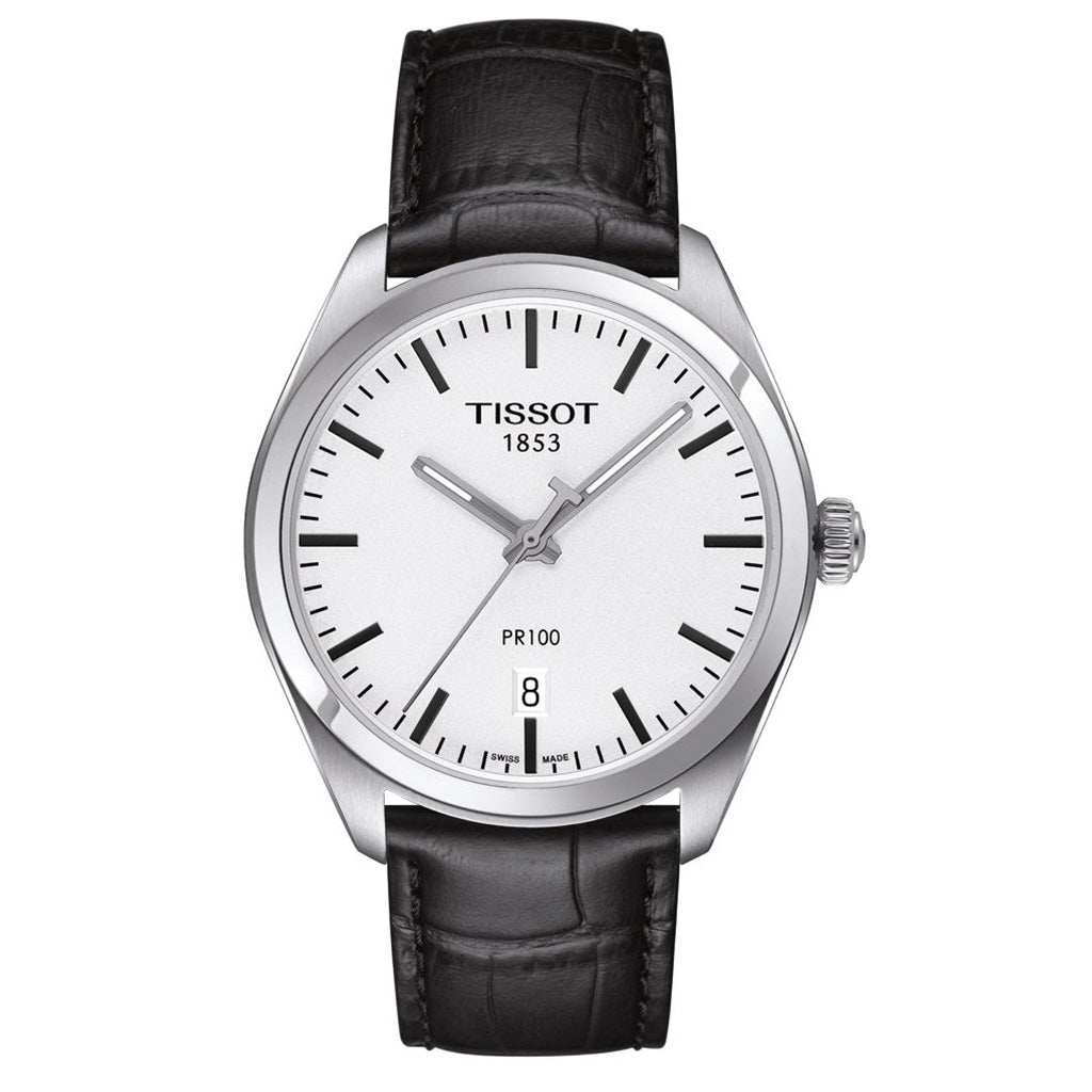 PR 100 39MM White Leather Black