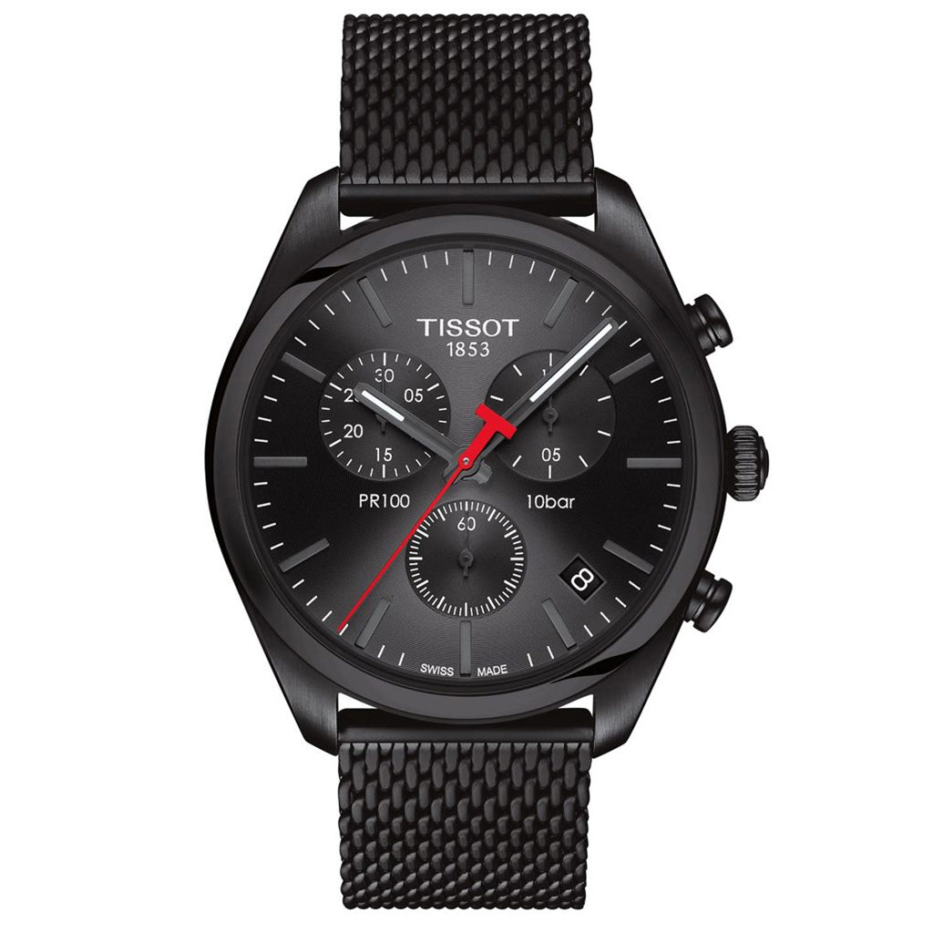 PR 100 41MM Chrono Black Milanaise Black