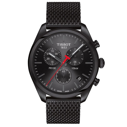 PR 100 41MM Chrono Black Milanaise Black