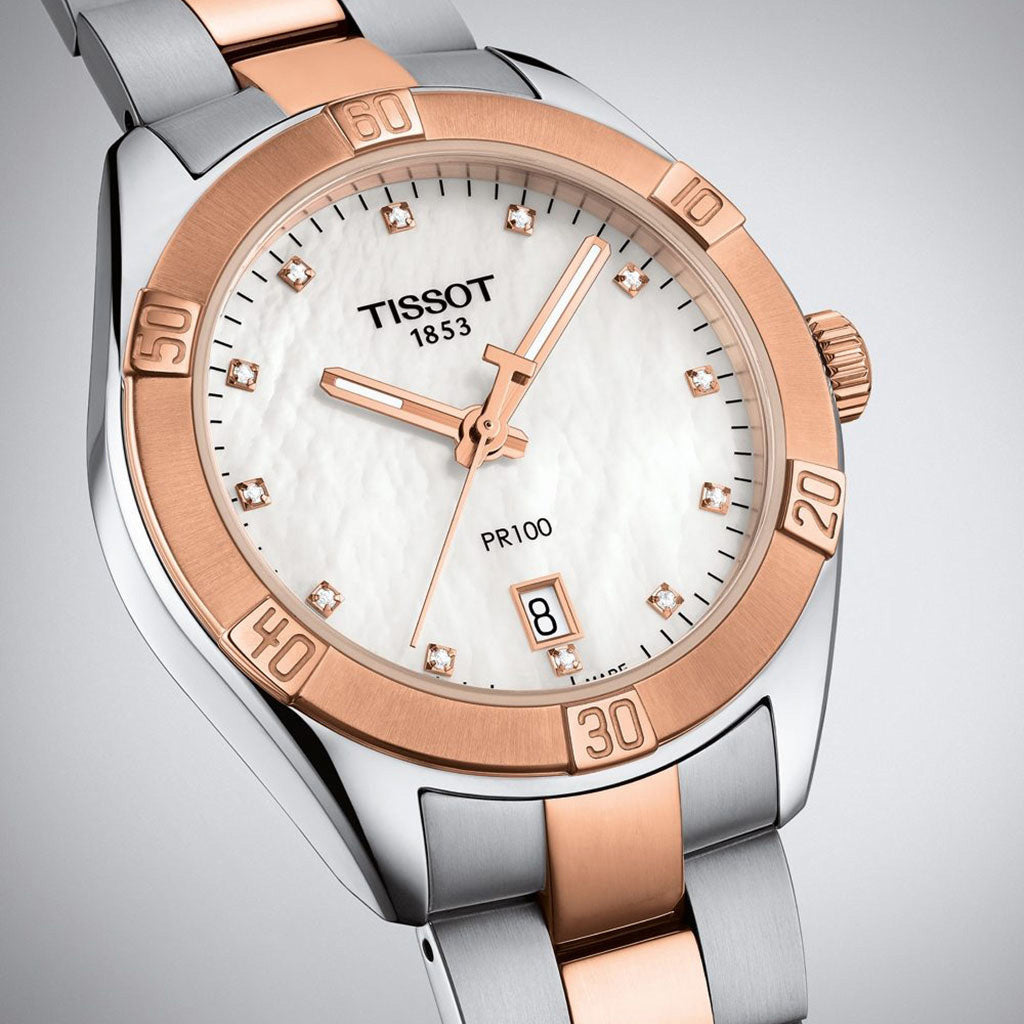 PR 100 36MM Sport Chic Lady Diamonds Rosé