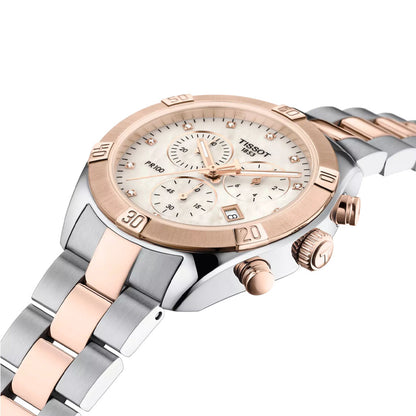 PR 100 38MM Sport Chic Lady Chronograph Diamonds Bicolor