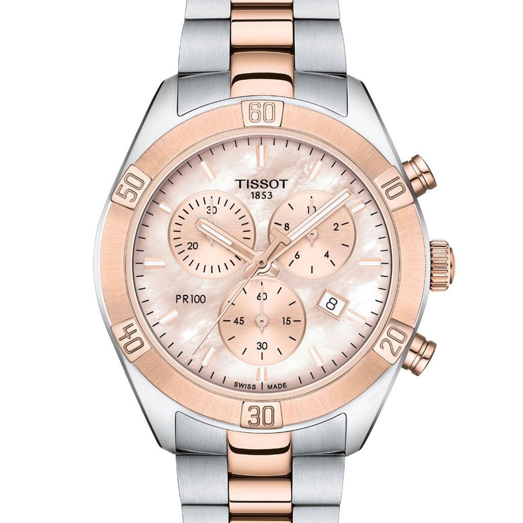 Tissot PR 100 Sport Chic Chronograph Mother of Pearl T101.917.22.151.00