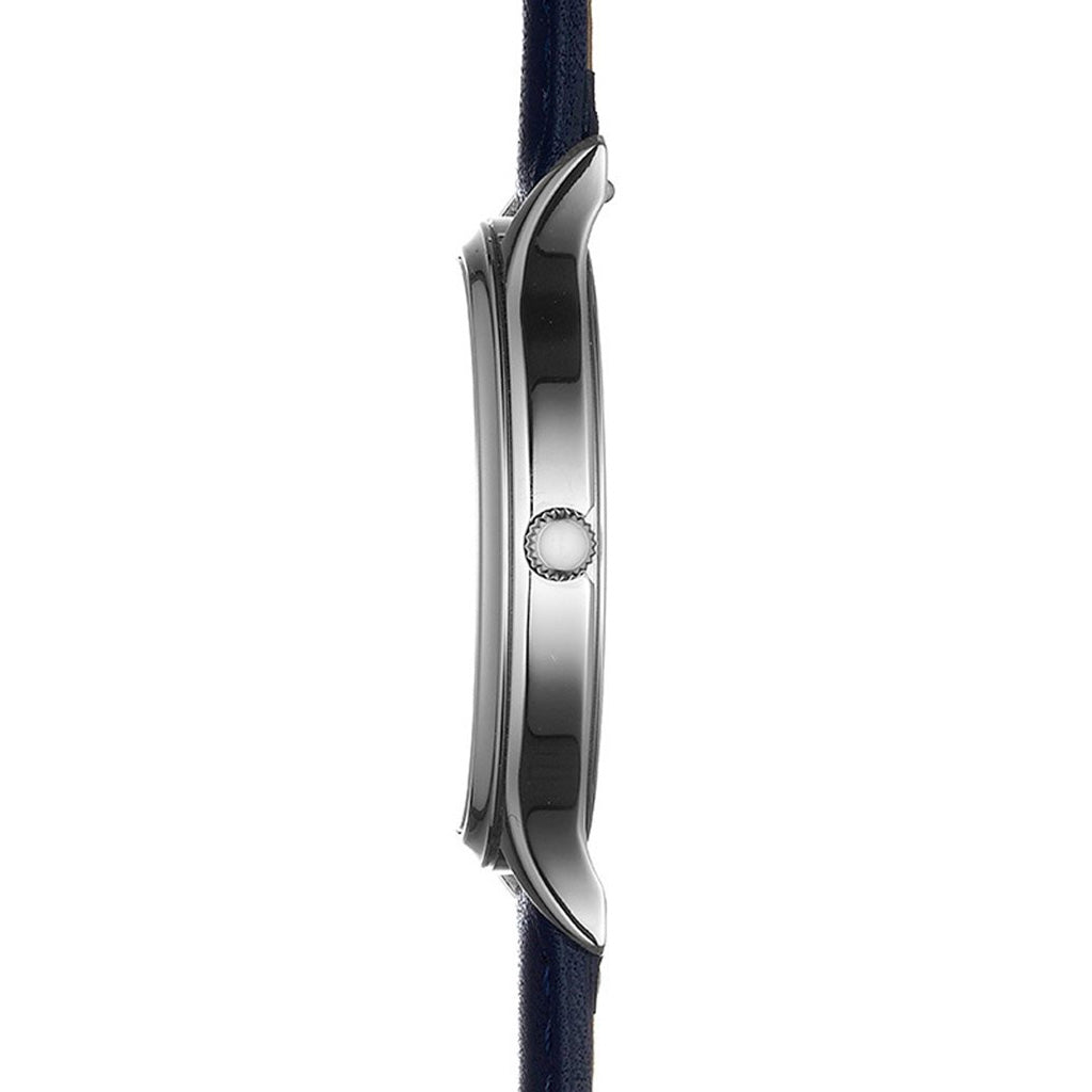Bella Ora Round 38MM White Leather Blue/Rose