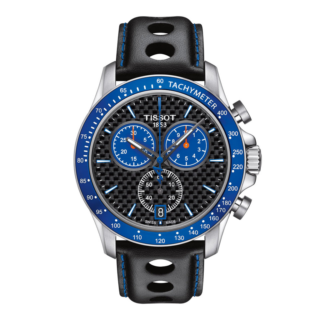 V8 Alpine Chronograph Black/Blue Leather Black
