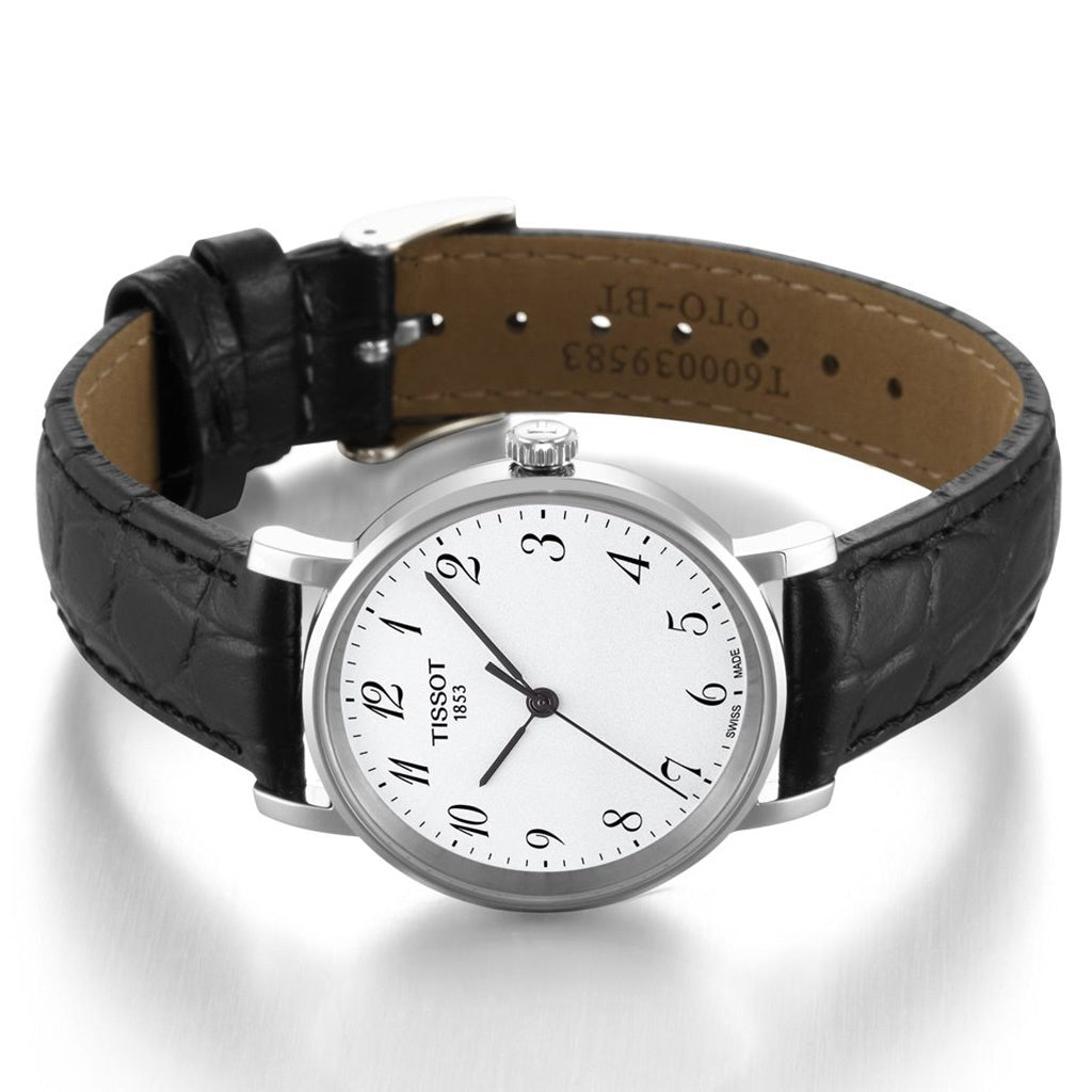 Everytime Small 30MM Silver Leather Black
