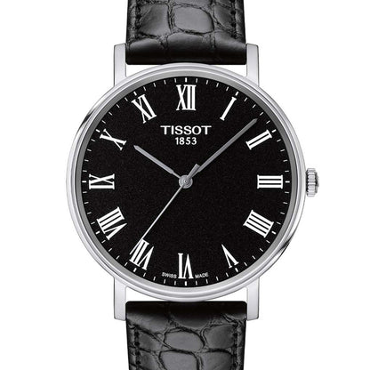 Everytime Medium 38MM Black Leather Black