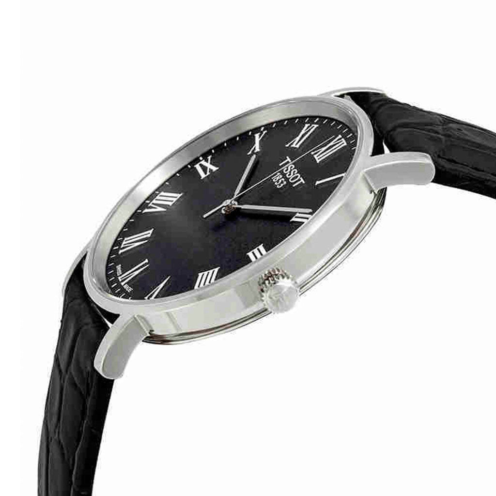 Everytime Medium 38MM Black Leather Black