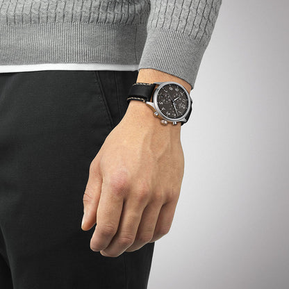 Chrono XL Classic 45MM Vintage Black Leather Black