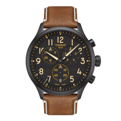Chrono XL Classic 45MM Vintage Black Leather Brown