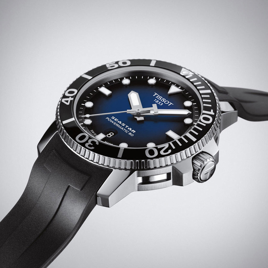 Seastar 1000 43MM Powermatic Blue Rubber