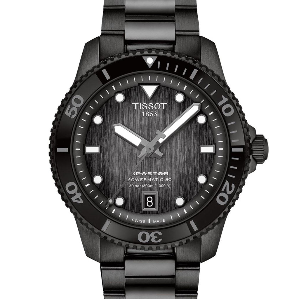 Tissot Seastar 1000 Powermatic 80 Black Metal T1208073305100