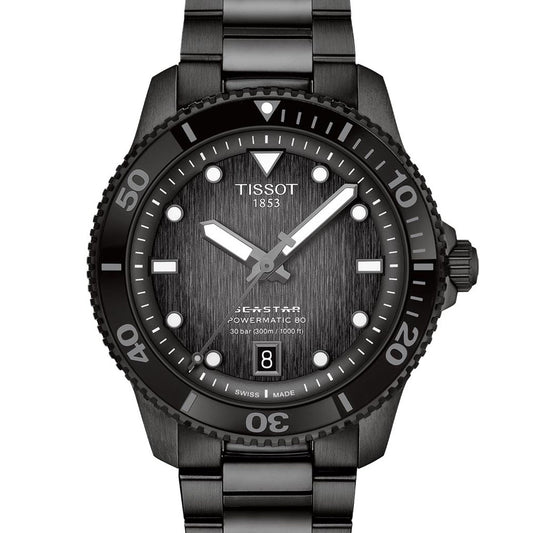 Tissot Seastar 1000 Powermatic 80 Black Metal T1208073305100