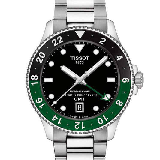 Tissot Seastar 1000 GMT Black/Green 40mm T1208521105100