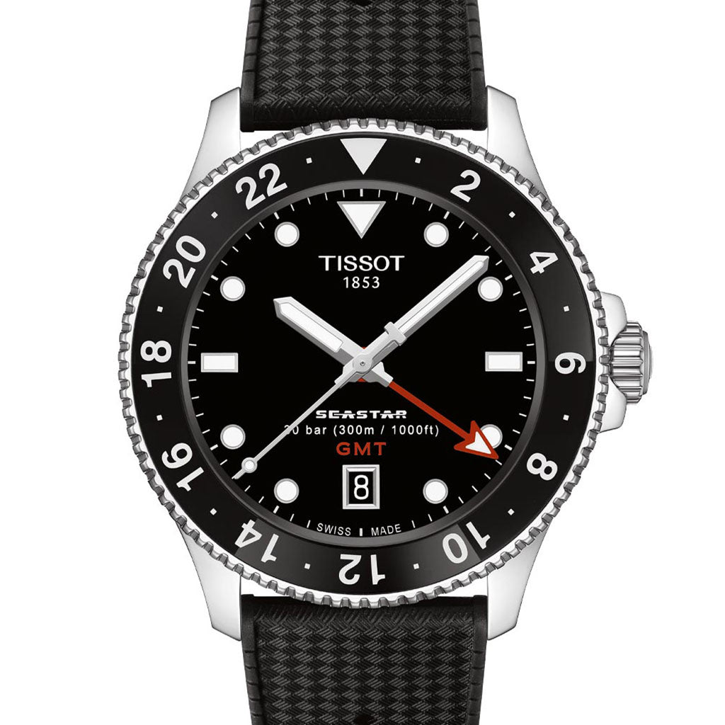 Tissot Seastar 1000 GMT Black 40mm T1208521705100