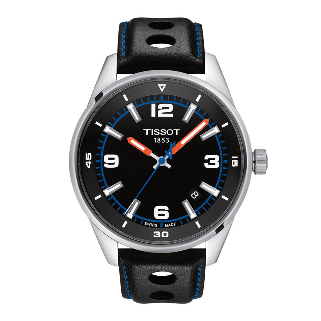 V8 Alpine On Board Black/Blue Leather Black