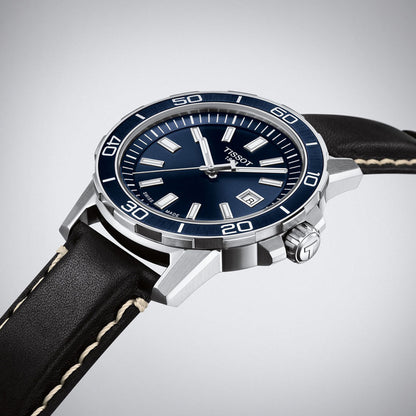 Supersport Gent 44MM Dark Blue Leather
