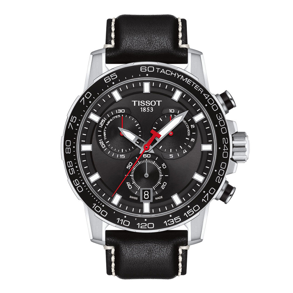 Supersport Chrono 45MM Black Leather Black