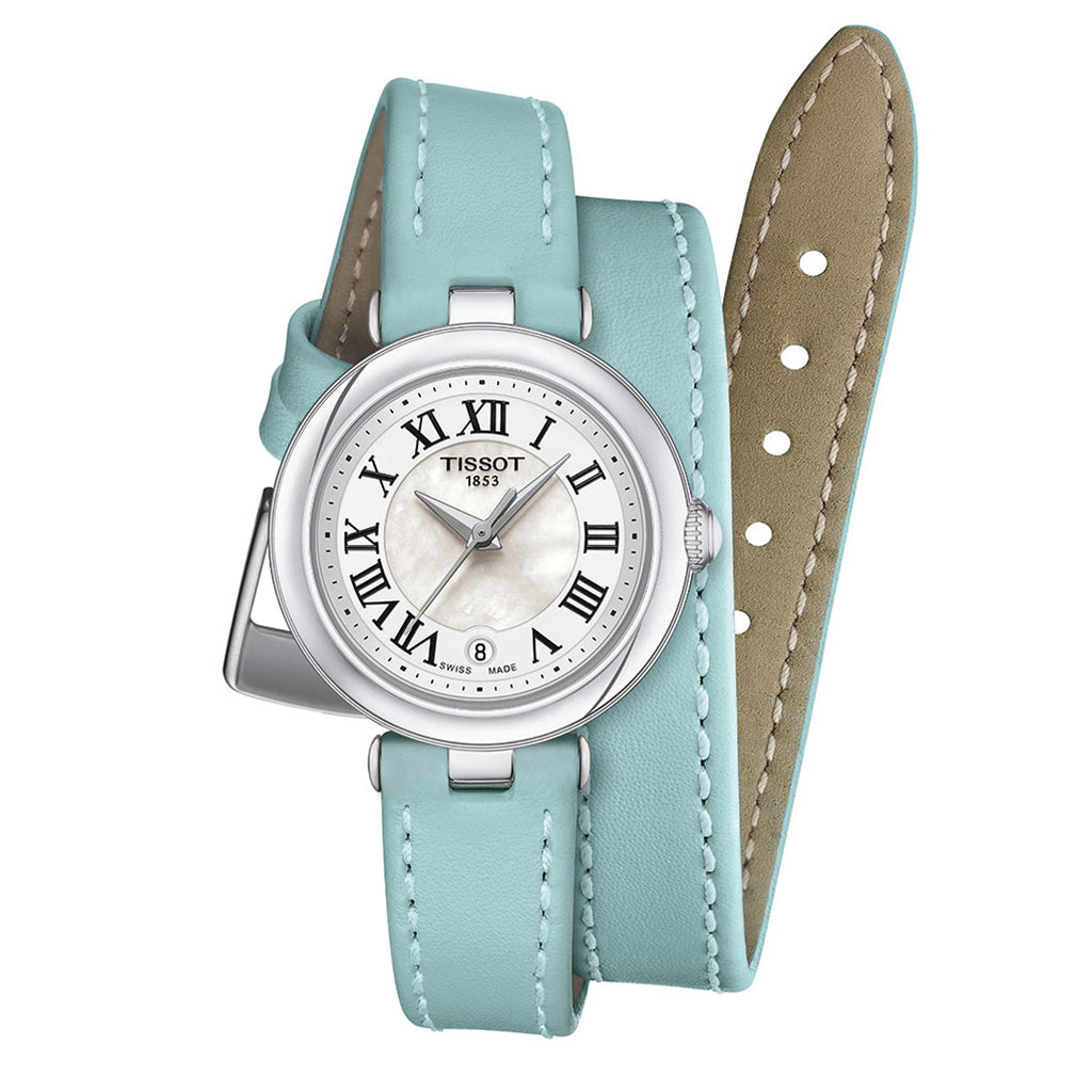 Bellissima Small Lady 26MM Silver Leather Double Tour