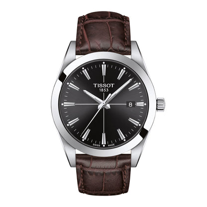 Gentleman 40MM Black Leather Brown