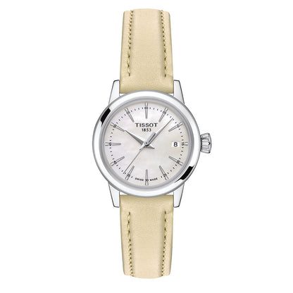 Classic Dream 28MM Lady Silver Leather Beige