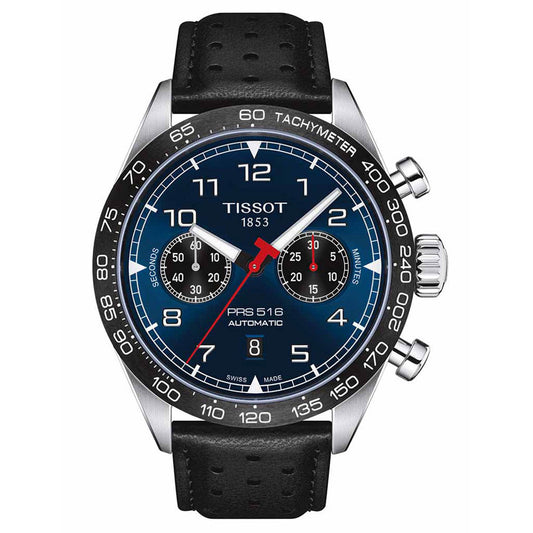 PRS 516 45MM Automatic Chrono Blue Leather Black