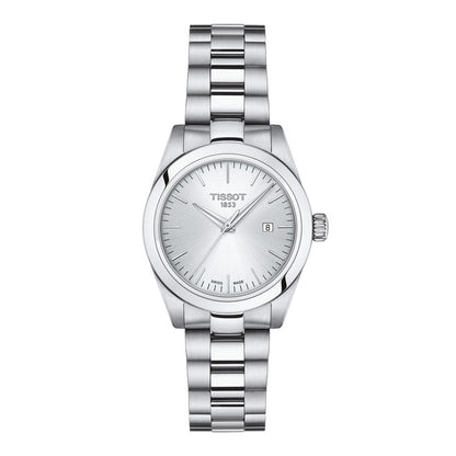 T-My Lady 29MM Silver Metal And Leather Dark Blue