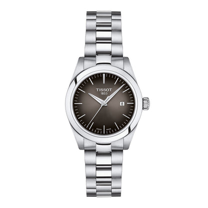 T-My Lady 29MM Anthracite Metal And Leather Brown