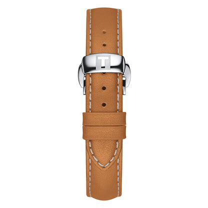 T-My Lady 29MM Anthracite Metal And Leather Brown