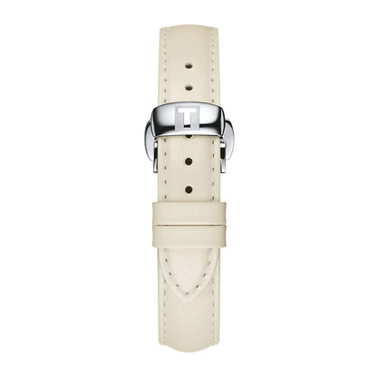 T-My Lady 29MM Mother of Pearl Metal And Leather White